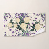 Gele rozen Paarse Venus Mirror Bath-handdoekset Bad Handdoek (Handdoek)