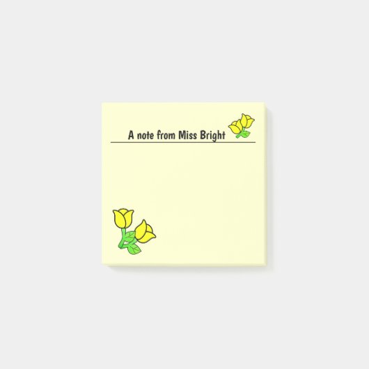 Gele rozen Post-it Notities Post-it® Notes (Voorkant)