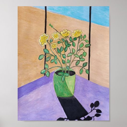 Gele rozen poster (Voorkant)