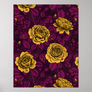 Gele rozen poster