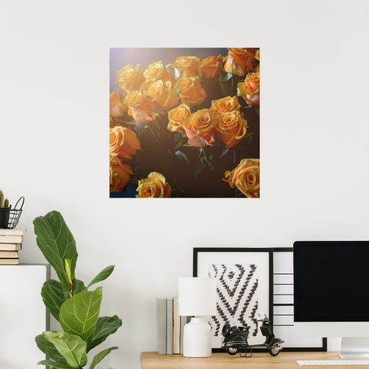 Gele rozen poster (Thuiskantoor)