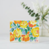 Gele rozen | Raoul Dufy Briefkaart (Staand voorkant)