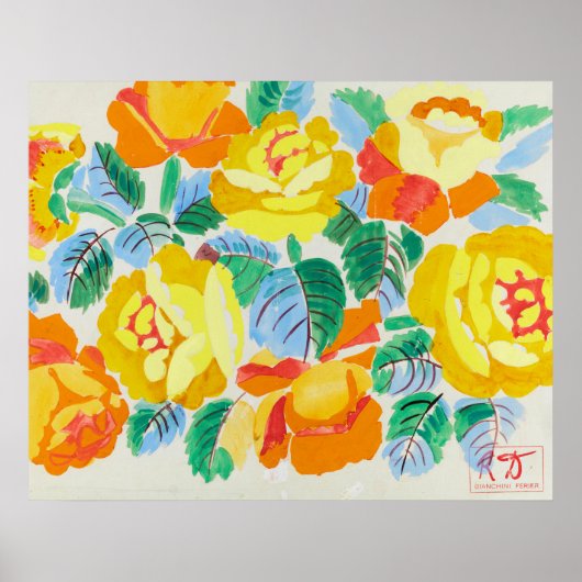 Gele rozen | Raoul Dufy Poster (Voorkant)