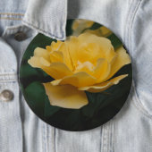 Gele rozen ronde button 6,0 cm (In situ)