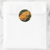 Gele Rozen  Ronde Sticker (Tas)