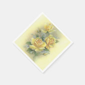 Gele rozen servetten (Hoek)