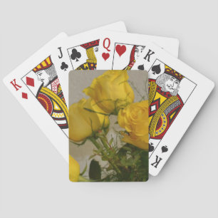 Gele rozen speelkaarten