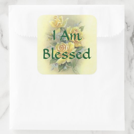 Gele rozen Sticker (Tas)