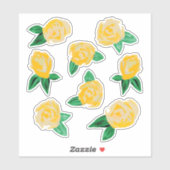 Gele rozen Stickers (Vel)