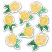 Gele rozen Stickers (Voorkant)