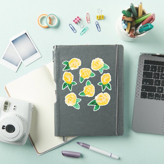 Gele rozen Stickers (iPad Cover)