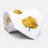 Gele rozen stropdas (Opgerold)