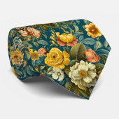 Gele rozen stropdas (Opgerold)