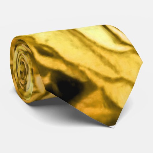 Gele rozen stropdas (Opgerold)