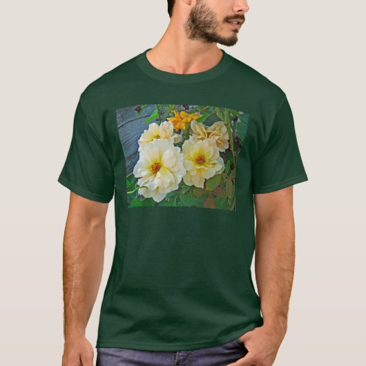 Gele rozen t-shirt (Voorkant)