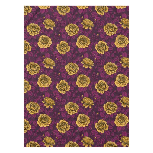 Gele rozen tafelkleed (Voorkant)