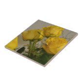 Gele rozen tegeltje (Zijkant)