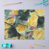 Gele Rozen Tissue Paper Tissuepapier (Craft)