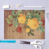  gele rozen tissuepapier (Craft)