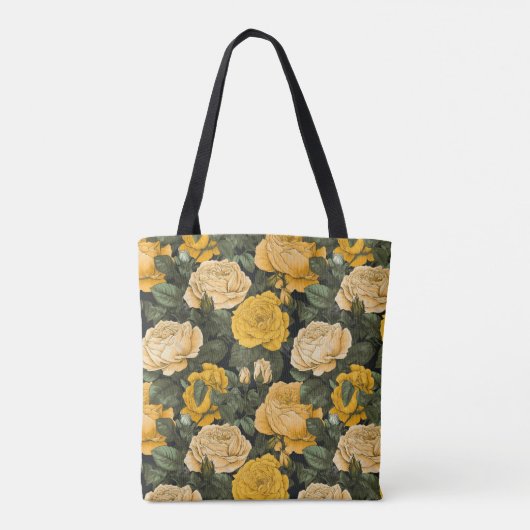 Gele rozen tote bag (Achterkant)