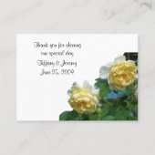 Gele Rozen Trouwtafel Plaatskaartje (Achterkant)