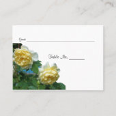 Gele Rozen Trouwtafel Plaatskaartje (Voorkant)