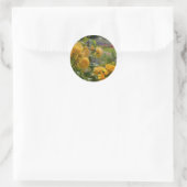 Gele Rozen Tuin Ronde Sticker (Tas)