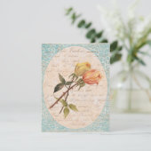 Gele  Rozen Tuin Verjaardagsfeest Kaart (Staand voorkant)