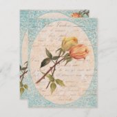 Gele  Rozen Tuin Verjaardagsfeest Kaart (Voorkant / Achterkant)