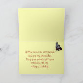 Gele Rozen Verjaardag-aanpassen Kaart (Binnen)