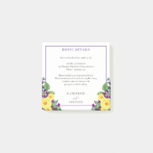 Gele Rozen   Violets Boho Bloemen Bruiloft Details Post-it® Notes