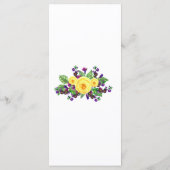 Gele Rozen | Violets Boho Bloemen Bruiloft Menu (Achterkant)