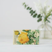  gele rozen visitekaartje (Staand voorkant)