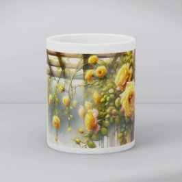Gele Rozen Watercolor Tuin Koffiemok