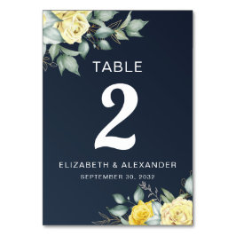 Gele rozen waterverf blauw marineverslag kaart