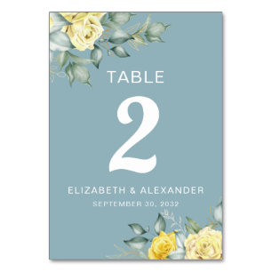 Gele rozen waterverf romantische bruiloft kaart