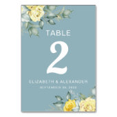 Gele rozen waterverf romantische bruiloft kaart (Voorkant)