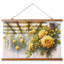 Gele Rozen Waterverf Tuin