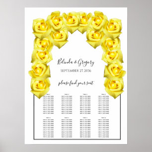 Gele rozen weddenschappen poster