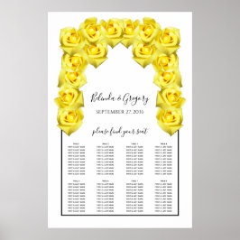 Gele rozen weddenschappen poster
