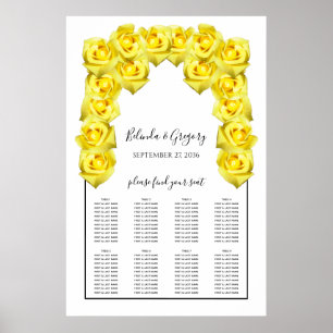 Gele rozen weddenschappen poster