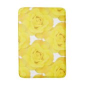 Gele rozen witte gouden bloemen badmat (Voorkant Verticaal)