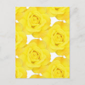 Gele rozen witte gouden bloemen briefkaart (Voorkant)