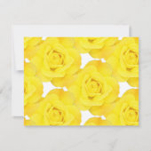 Gele rozen witte gouden bloemen RSVP kaartje (Voorkant)