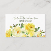 Gele rozen Zonnemooie Visitekaartjes (Voorkant)