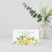 Gele rozen Zonnemooie Visitekaartjes (Staand voorkant)