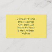 Gele rozen Zonnemooie Visitekaartjes (Achterkant)