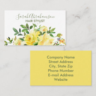 Gele rozen Zonnemooie Visitekaartjes