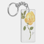Gele rozenacrylSleutelhanger Sleutelhanger (Voorkant Links)