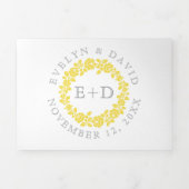 gele rozenbaard, grijze tong drieluik uitnodiging (Cover)